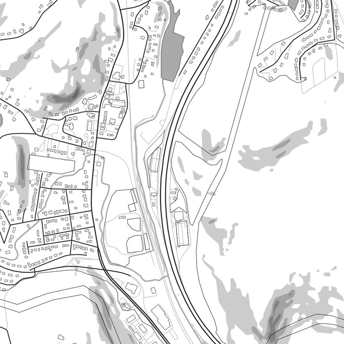 Sloatsburg New York Map Print in Classic Style Zoomed In Close Up Showing Details