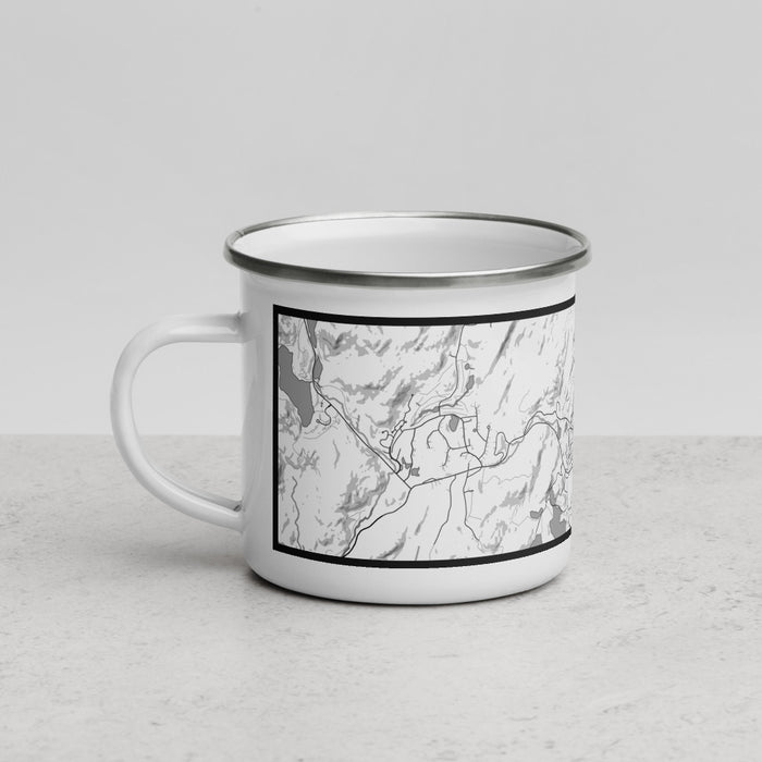 Left View Custom Sloatsburg New York Map Enamel Mug in Classic