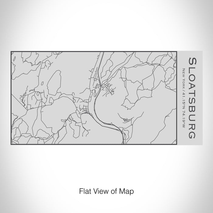 Rendered View of Sloatsburg New York Map on 17oz Stainless Steel Insulated Cola Bottle