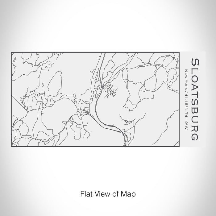 Rendered View of Sloatsburg New York Map on 17oz Stainless Steel Insulated Cola Bottle in White