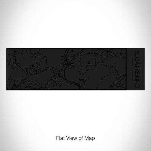 Rendered View of Sloatsburg New York Map on 10oz Stainless Steel Insulated Cup in Matte Black with Sliding Lid