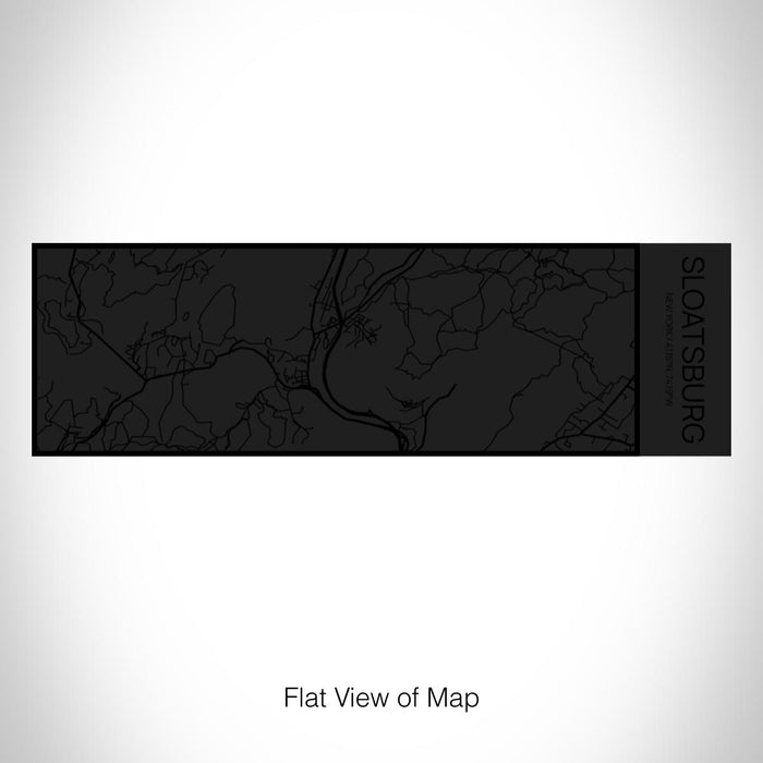 Rendered View of Sloatsburg New York Map on 10oz Stainless Steel Insulated Cup in Matte Black with Sliding Lid