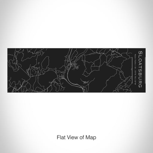 Rendered View of Sloatsburg New York Map on 10oz Stainless Steel Insulated Cup with Sliding Lid in Black