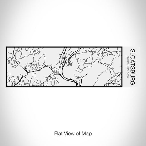Rendered View of Sloatsburg New York Map on 10oz Stainless Steel Insulated Cup in Matte White with Sliding Lid