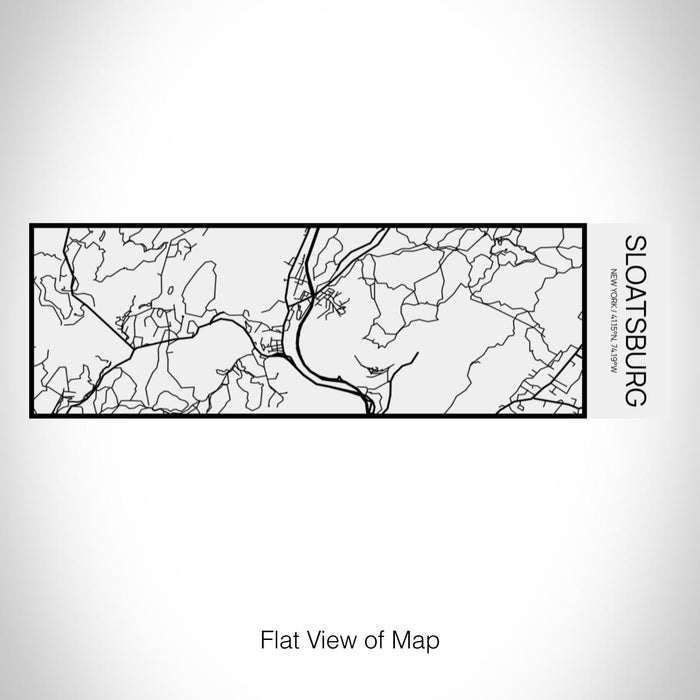 Rendered View of Sloatsburg New York Map on 10oz Stainless Steel Insulated Cup in Matte White with Sliding Lid