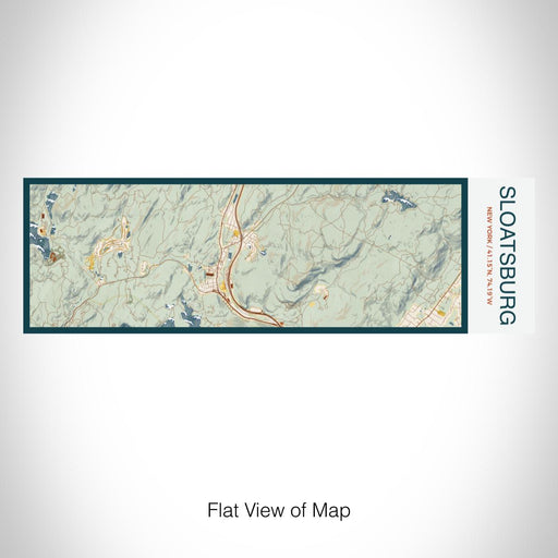 Rendered View of Sloatsburg New York Map on 10oz Stainless Steel Insulated Cup in Woodblock with Sliding Lid