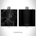 Rendered View of Sloatsburg New York Map on 6oz Stainless Steel Flask in Black