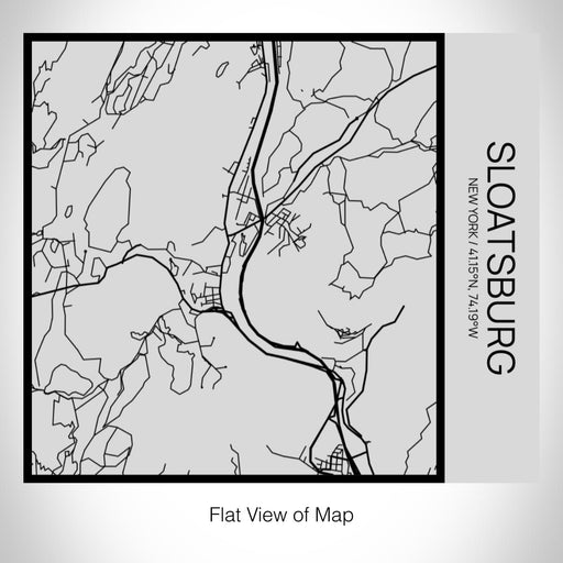 Rendered View of Sloatsburg New York Map on 17oz Stainless Steel Insulated Tumbler in Tactile Lines with Succulent in Background