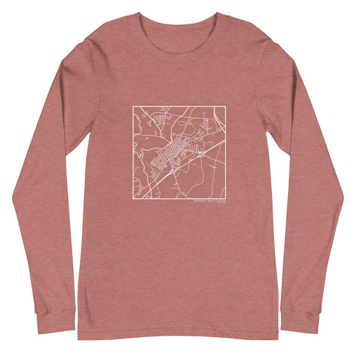 Smithfield North Carolina  Map Unisex Long-Sleeve T-shirt with City inscription in Heather Mauve