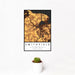 12x18 Smithfield Virginia Map Print Portrait Orientation in Ember Style With Small Cactus Plant in White Planter