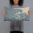 Person holding 20x12 Custom Smithfield Virginia Map Throw Pillow in Afternoon