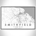 Smithfield Virginia Map Print Landscape Orientation in Classic Style With Shaded Background