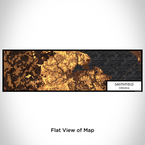 Flat View of Map Custom Smithfield Virginia Map Enamel Mug in Ember