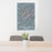 24x36 Smith Rock State Park Oregon Map Print Portrait Orientation in Afternoon Style Behind 2 Chairs Table and Potted Plant