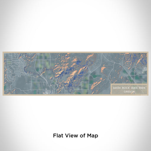 Flat View of Map Custom Smith Rock State Park Oregon Map Enamel Mug in Afternoon