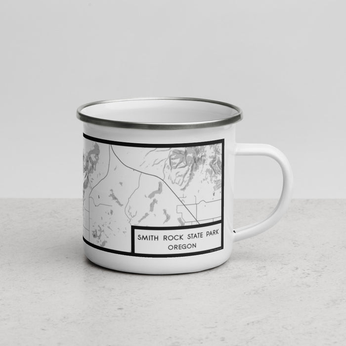 Right View Custom Smith Rock State Park Oregon Map Enamel Mug in Classic