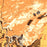 Smith Rock State Park Oregon Map Print in Ember Style Zoomed In Close Up Showing Details