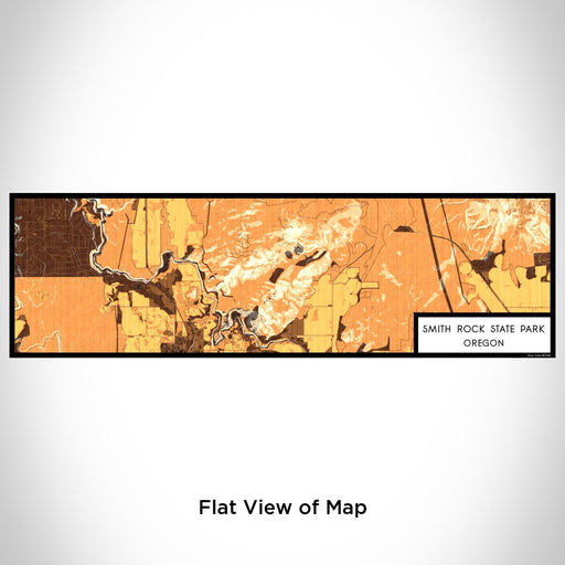 Flat View of Map Custom Smith Rock State Park Oregon Map Enamel Mug in Ember