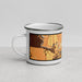 Left View Custom Smith Rock State Park Oregon Map Enamel Mug in Ember