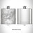 Rendered View of Smith Rock State Park Oregon Map Engraving on 6oz Stainless Steel Flask