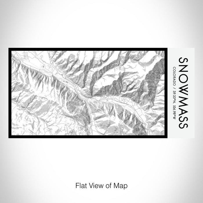Rendered View of Snowmass Colorado Map on 17oz Stainless Steel Insulated Bottle with printed classic style map