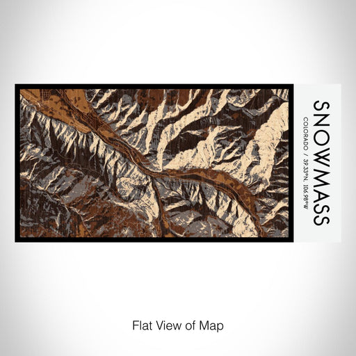 Rendered View of Snowmass Colorado Map on 17oz Stainless Steel Insulated Bottle with printed ember style map