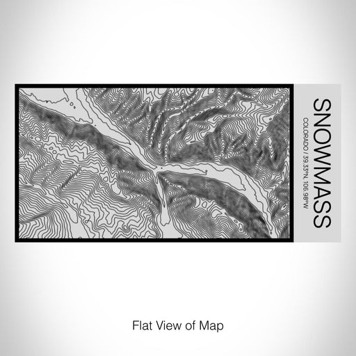 Rendered View of Snowmass Colorado Map on 17oz Stainless Steel Insulated Cola Bottle in Stainless