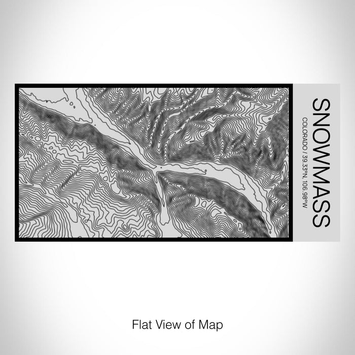 Rendered View of Snowmass Colorado Map on 17oz Stainless Steel Insulated Cola Bottle in Stainless