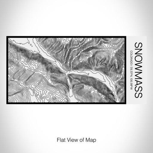 Rendered View of Snowmass Colorado Map on 17oz Stainless Steel Insulated Cola Bottle in Stainless in Matte White
