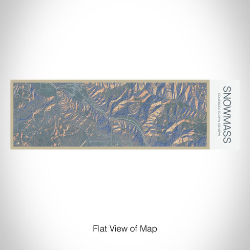 Rendered View of Snowmass Colorado Map on 10oz Stainless Steel Insulated Cup in Afternoon with Sliding Lid
