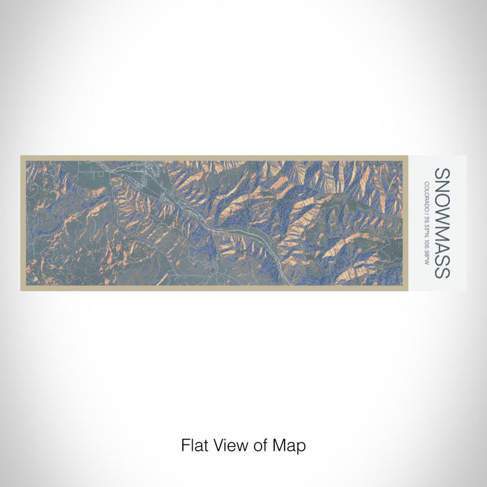 Rendered View of Snowmass Colorado Map on 10oz Stainless Steel Insulated Cup in Afternoon with Sliding Lid
