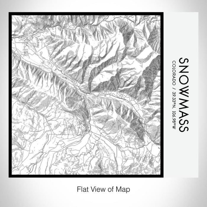 Rendered View of Snowmass Colorado Map on 17oz Stainless Steel Insulated Tumbler in Classic Map Style