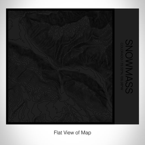 Rendered View of Snowmass Colorado Map on 17oz Stainless Steel Insulated Tumbler in Matte Black with Tactile Lines