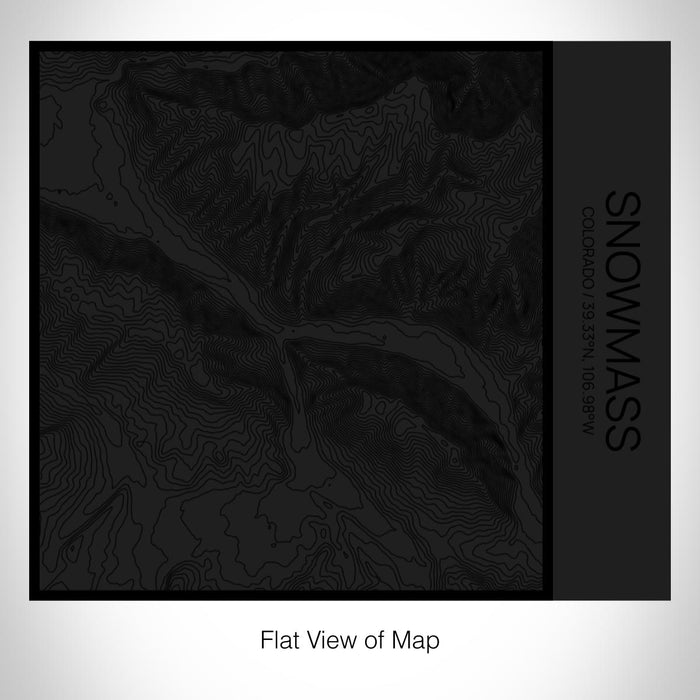 Rendered View of Snowmass Colorado Map on 17oz Stainless Steel Insulated Tumbler in Matte Black with Tactile Lines