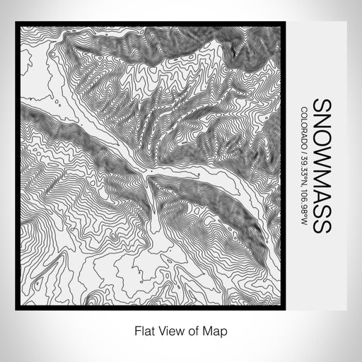 Rendered View of Snowmass Colorado Map on 17oz Stainless Steel Insulated Tumbler in Matte White with Tactile Lines