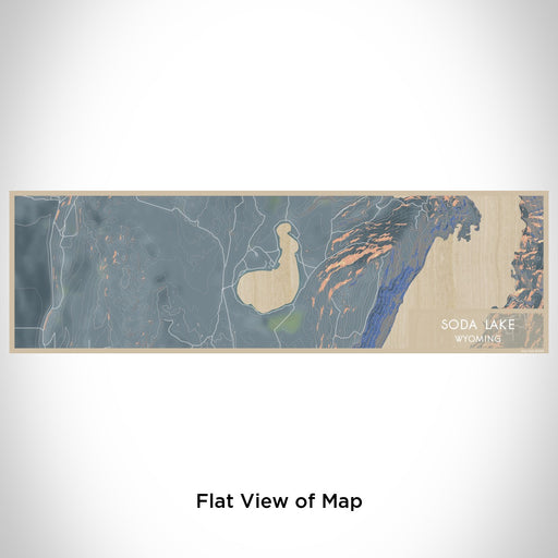 Flat View of Map Custom Soda Lake Wyoming Map Enamel Mug in Afternoon