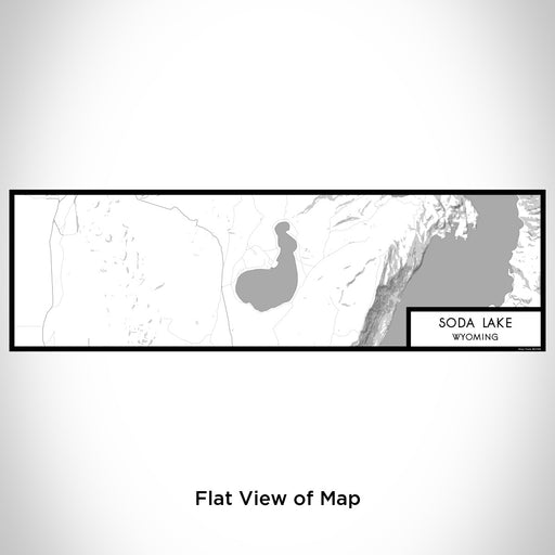 Flat View of Map Custom Soda Lake Wyoming Map Enamel Mug in Classic