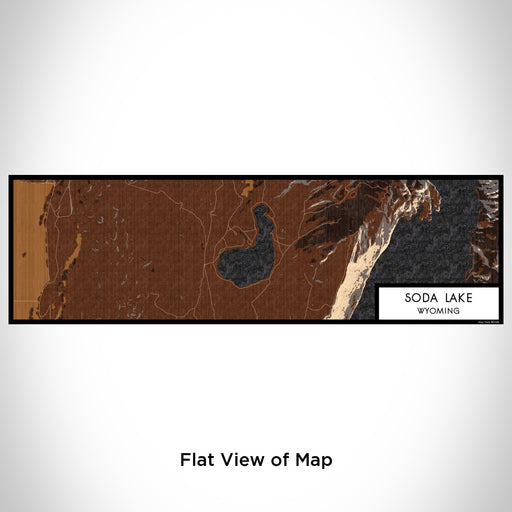 Flat View of Map Custom Soda Lake Wyoming Map Enamel Mug in Ember
