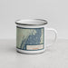 Right View Custom Soda Lake Wyoming Map Enamel Mug in Woodblock