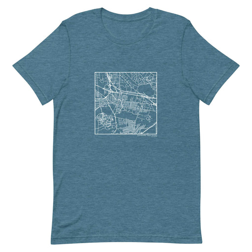 Somerville New Jersey  Map Unisex T-Shirt with City inscription in Heather Teal