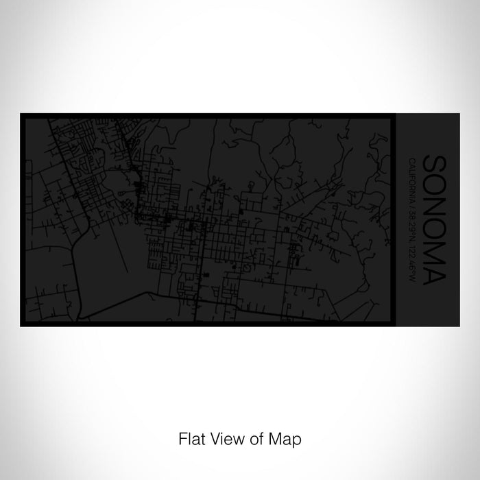 Rendered View of Sonoma California Map on 17oz Stainless Steel Insulated Cola Bottle in Stainless in Matte Black