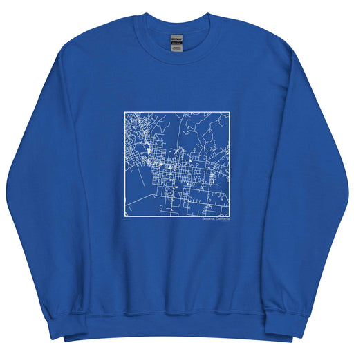 Sonoma California  Map Unisex Crewneck Sweater with City inscription in Royal Blue