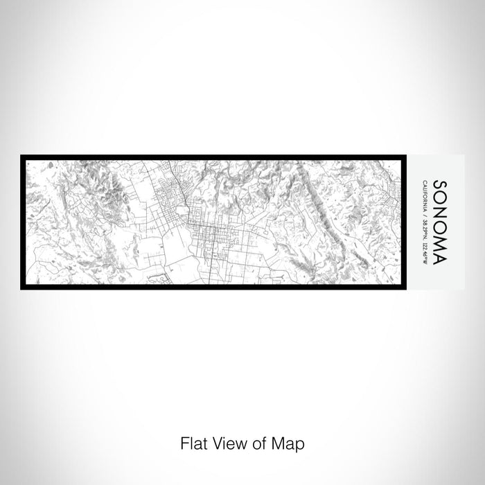 Rendered View of Sonoma California Map on 10oz Stainless Steel Insulated Cup in Classic with Sliding Lid