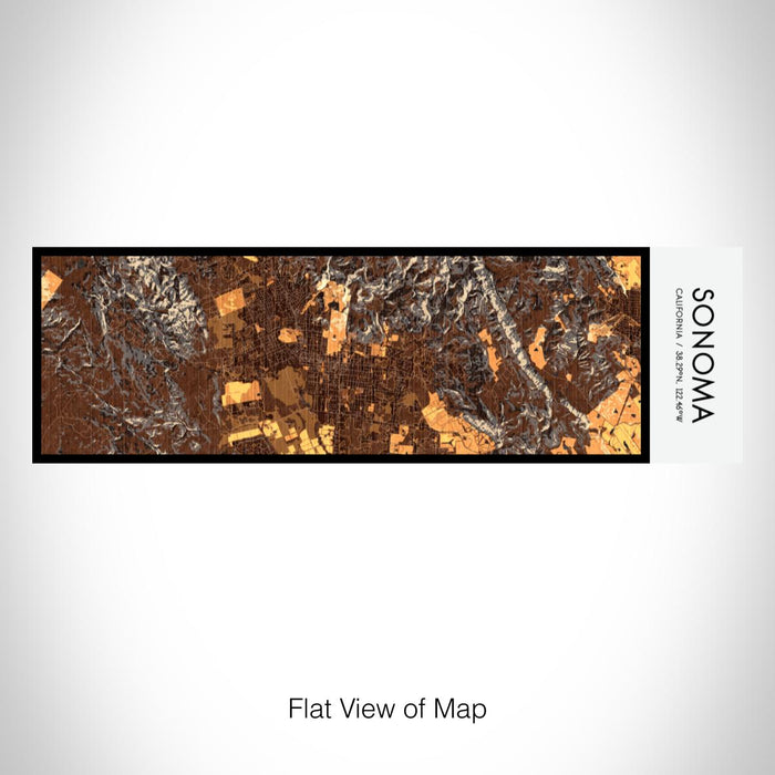 Rendered View of Sonoma California Map on 10oz Stainless Steel Insulated Cup in Ember with Sliding Lid