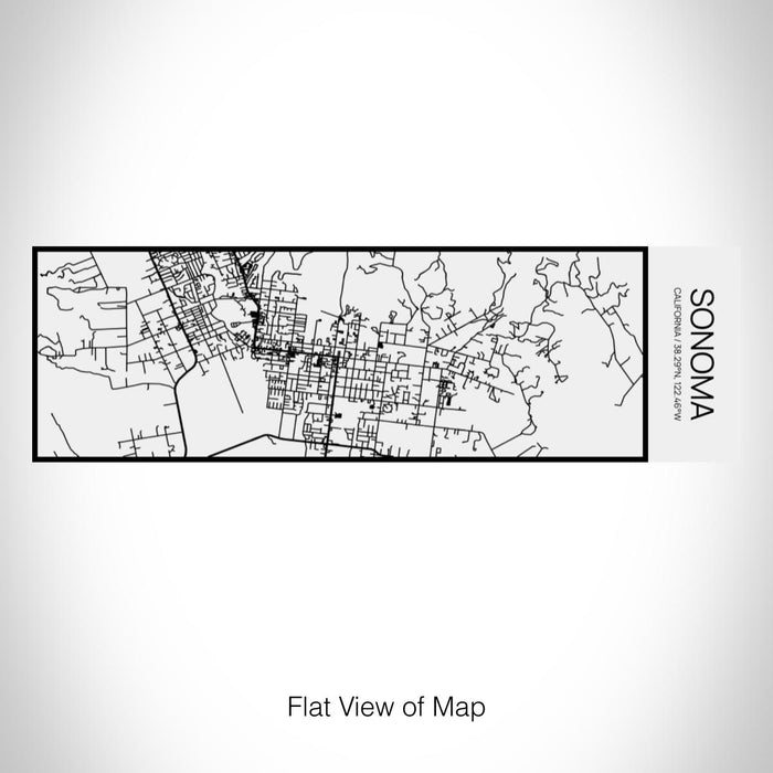 Rendered View of Sonoma California Map on 10oz Stainless Steel Insulated Cup in Matte White with Sliding Lid