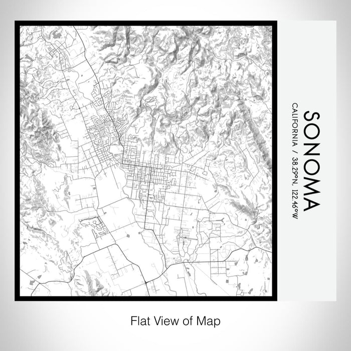 Rendered View of Sonoma California Map on 17oz Stainless Steel Insulated Tumbler in Classic Map Style