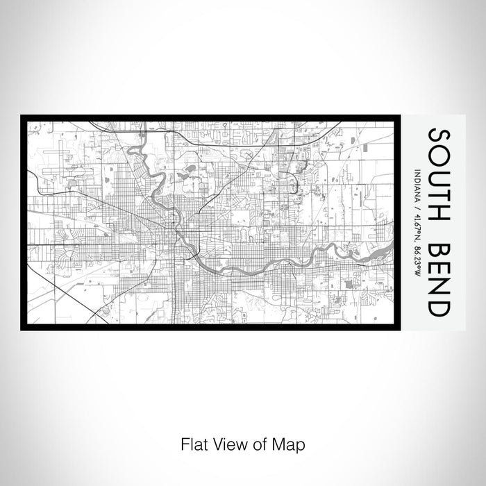 Rendered View of South Bend Indiana Map on 17oz Stainless Steel Insulated Bottle with printed classic style map