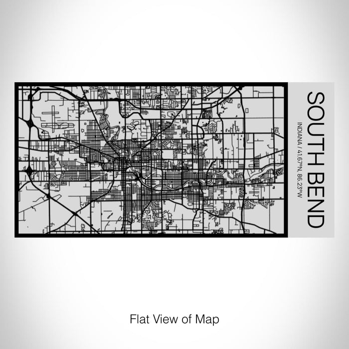 Rendered View of South Bend Indiana Map on 17oz Stainless Steel Insulated Cola Bottle in Stainless