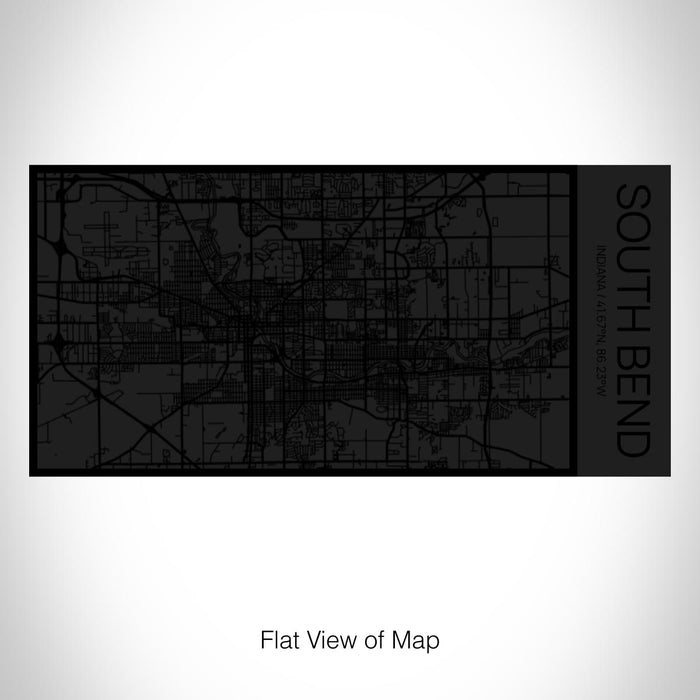 Rendered View of South Bend Indiana Map on 17oz Stainless Steel Insulated Cola Bottle in Stainless in Matte Black