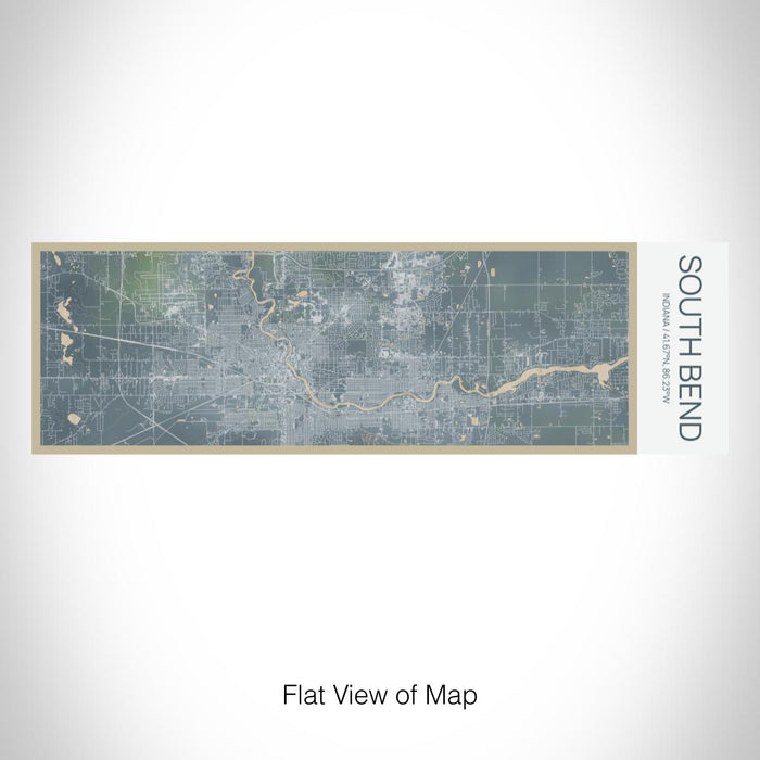 Rendered View of South Bend Indiana Map on 10oz Stainless Steel Insulated Cup in Afternoon with Sliding Lid